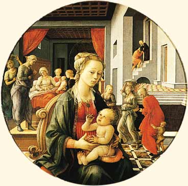 Madonna and Child with Stories from the Life of St. Anne (Lippi, 1452)