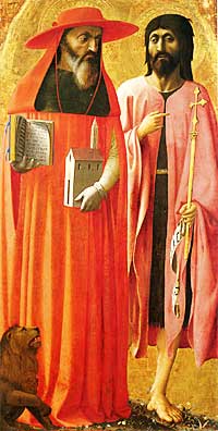 St. Jerome and St. John the Baptist (Masaccio, 1428)
